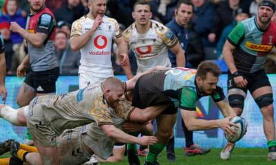 Eddie Jones - Joe Marler - Louis Lynagh - Huw Jones - Jack Willis - Harlequins hold off late Wasps fightback to end losing Premiership run - theguardian.com - Italy