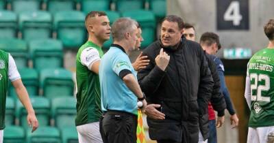Furious Malky Mackay tells Ross County referee Steven McLean to watch his error on Hibs big screen in scathing rant