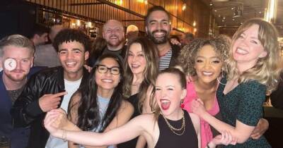 Corrie star Alexandra Mardell feels the love as she's joined by co-stars at her leaving do