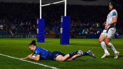 James Lowe - Rhys Webb - Scott Penny - Ross Byrne - Cian Healy - Leinster Rugby - James Lowe lights up RDS as Leinster breeze past Ospreys - rte.ie - Ireland - Jordan