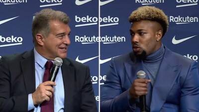 Al De-Simeone - Preguntan a Adama en qué ha cambiado y Laporta no duda en intervenir: ojo al momentazo - en.as.com - Madrid