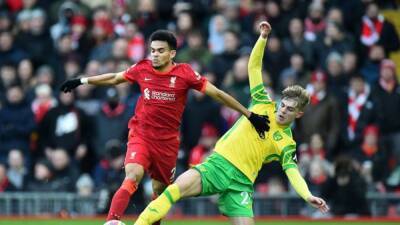 Roberto Firmino - Juergen Klopp - Luis Díaz - Diaz opens his Liverpool account as Salah hits 150 milestone - channelnewsasia.com - Colombia - Egypt -  Norwich - Jordan - county Hunt