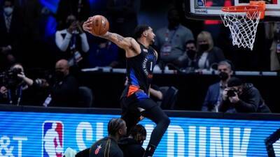 Darius Garland - Cade Cunningham - Fred Vanvleet - Knicks' Obi Toppin captures Slam Dunk Contest - tsn.ca - New York -  Chicago - county Cleveland -  Karl-Anthony - state Minnesota -  Atlanta -  Memphis - county Anderson -  New Orleans - county Cavalier -  Houston - county Young