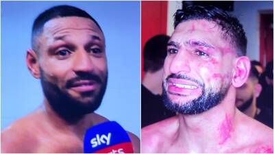 Amir Khan appears worse for wear after domestic battle with Kell Brook - givemesport.com
