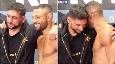 Kell Brook and Amir Khan shared emotional moment of respect backstage