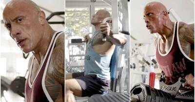 Dwayne Johnson: The Rock shows off his gruelling workout