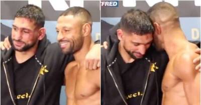 Kell Brook and Amir Khan shared emotional moment of respect backstage after blockbuster bout