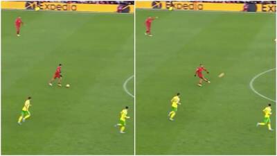 Thiago Alcantara: Liverpool star's 50-yard 'no look' pass vs Norwich