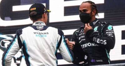 Lewis Hamilton using Nico Rosberg and Valtteri Bottas lessons with George Russell