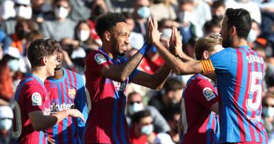 'Having Aubameyang on a free transfer is a gift!' - Busquets delighted with new Barcelona signing after hat-trick against Valencia