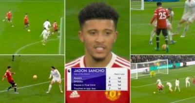 Ralf Rangnick - Jadon Sancho - Bruno Fernandes - Gary Neville - Jadon Sancho: Man Utd star's MOTM highlights in 4-2 win v Leeds - givemesport.com - Manchester -  Sancho