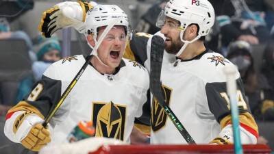 Jack Eichel, 'trying to get a little more aggressive,' scores his first goal with Vegas Golden Knights