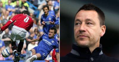 John Terry reacts after Wayne Rooney reveals he wore longer studs to injure Chelsea player