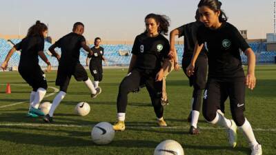 Saudi Arabia claims victory in its first ever women's international match