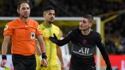 Verratti irá a la Comisión de Disciplina por sus críticas al árbitro del partido del Nantes