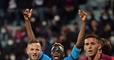 Christian Radnedge - Peter Hall - David Ospina - Soccer-Late Osimhen header earns title-chasing Napoli draw at Cagliari - msn.com - Italy - Nigeria