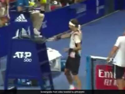 Video: Alexander Zverev Repeatedly Hits Umpire's Chair With Racquet After Loss In Mexican Open Men's Doubles Round Of 16 Match