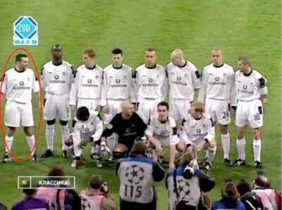 Man Utd fan Karl Power blagged his way into Champions League team photo in 2001