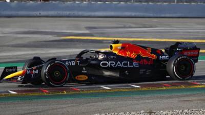 Max Verstappen - Lewis Hamilton - George Russell - Sergio Perez - Champion Verstappen shows off new F1 car - 7news.com.au