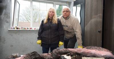 Couple in tears after fire destroys uninsured family home they were about to sell