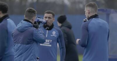 Watch Rangers training as Ryan Jack dishes out Dortmund lessons to James Tavernier and Borna Barisic
