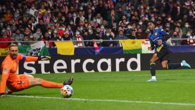 Super sub Anthony Elanga earns Manchester United a draw against Atletico Madrid