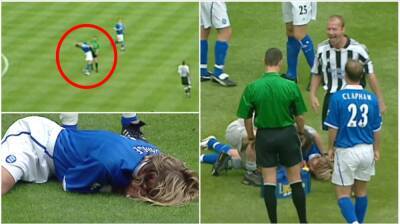 When referee floored Robbie Savage with flying elbow and Alan Shearer was loving it