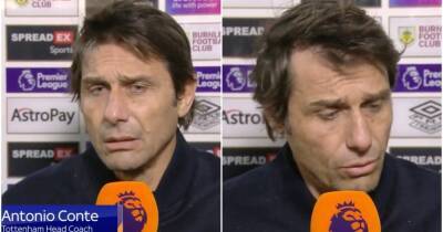 Tottenham's Antonio Conte looked defeated in interview after Premier League loss vs Burnley