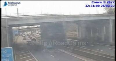 Huge delays of EIGHT MILES on motorway after major crash