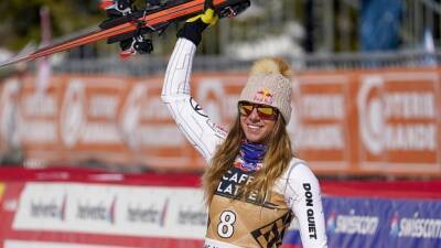 Ester Ledecka regains downhill winning form at World Cup stop in Switzerland