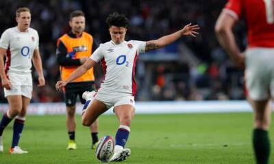 Eddie Jones - Manu Tuilagi - Marcus Smith - Elliot Daly - Alex Dombrandt - Harry Randall - Les Bleus - Nick Tompkins - Josh Adams - England rely on Marcus Smith accuracy to hold off Wales’s second-half charge - theguardian.com - France - Scotland - Ireland