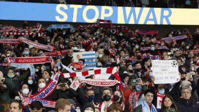 Atletico Madrid - Geoffrey Kondogbia - Stop War message clear at La Liga games - 7news.com.au - Russia - France - Ukraine - Spain