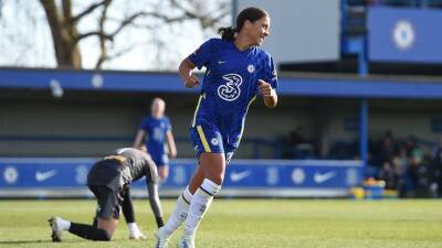 Sam Kerr scores twice as Chelsea hammers Leicester City 7-0 in FA Cup
