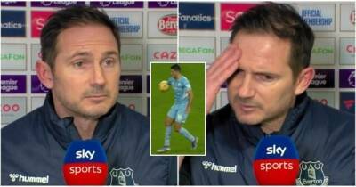 Everton: Frank Lampard's passionate interview on Rodri incident during Man City defeat