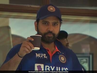 Rohit Sharma - Pathum Nissanka - Watch: Rohit Sharma Offers Coffee To Cameraman In "Cold Dharamsala" - sports.ndtv.com - India - Sri Lanka -  Sanju