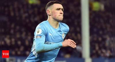 Kevin De-Bruyne - Bernardo Silva - Phil Foden - Michael Keane - EPL: Late Phil Foden winner keeps Manchester City in charge of title race - timesofindia.indiatimes.com - Manchester - Jordan