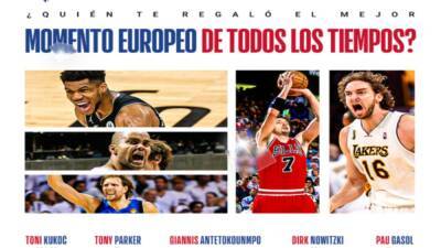 Pau Gasol - Dirk Nowitzki - Tony Parker - Pau Gasol, nominado al mejor momento europeo de todos los tiempos - en.as.com -  San Antonio - county Bucks - county Dallas - county Maverick