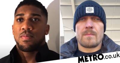 Anthony Joshua sends support to Oleksandr Usyk after heavyweight champion returns to Ukraine following Russian invasion