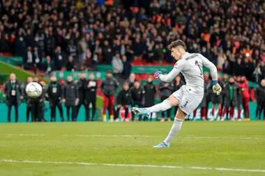 A Liverpool Fan Caught Kepa Arrizabalaga's Penalty And Took The Ball Home