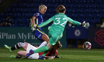 Pernille Harder - Emma Hayes - Sam Kerr - Jess Carter - Jessie Fleming - Beth England - Diane Caldwell - Harder leads Chelsea past Manchester United and into League Cup final - theguardian.com - Manchester