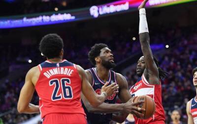Wizards surprise Embiid's Sixers, Nets slide continues