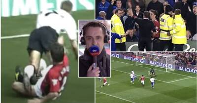 Gary Neville - Martin Tyler - Gary Neville: Video of Man United legend 'commentating on himself playing football' goes viral - givemesport.com - Manchester