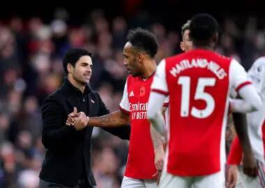 Alexandre Lacazette - Eddie Nketiah - Pierre-Emerick Aubameyang Aims One Final Dig At Mikel Arteta In Barcelona Unveiling Interview - sportbible.com - Spain - Gabon