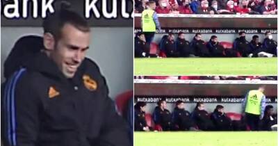 Gareth Bale filmed laughing at Eden Hazard on Real Madrid bench