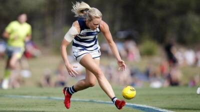 Geelong break AFLW drought, pip Eagles - 7news.com.au