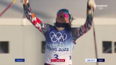 Therese Johaug - Winter Olympics 2022 - Terese Johaug storms to gold in women's 15km skiathlon with 30 second lead - eurosport.com - Russia - Norway - Beijing - Austria - Czech Republic -  Sochi