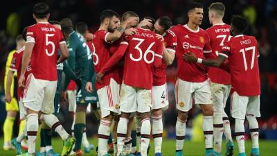 Cristiano Ronaldo - Ralf Rangnick - Jadon Sancho - Bruno Fernandes - Jesse Lingard - Anthony Elanga - Duncan Watmore - Matt Crooks - Ralf Rangnick laments wasted opportunities after Manchester United's cup exit - rte.ie - Manchester -  Sancho