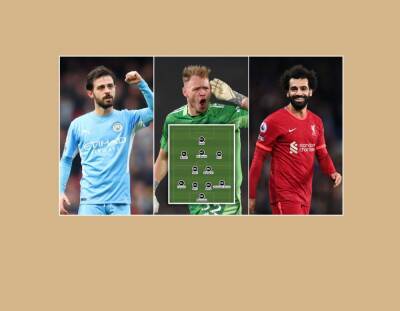 Kevin De-Bruyne - Bernardo Silva - Mohamed Salah - Virgil Van-Dijk - Aaron Ramsdale - Premier League: The best XI of the season so far based on stats - givemesport.com - Manchester - Liverpool