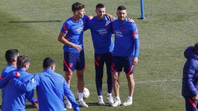 Luis Suarez - Mario Hermoso - Buen ambiente en el entrenamiento del Atlético - en.as.com