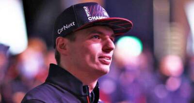 Max Verstappen reacts after matching Lewis Hamilton and Michael Schumacher achievement